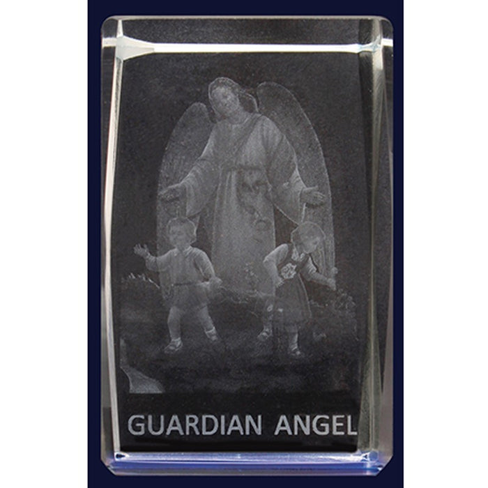 Guardian Angel Lazer Engraved Crystal Statue 6cm High