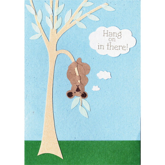 Christian Thinking Of You Greetings Card, Hang On In There, Fair Trade Greetings Card, Blank Inside