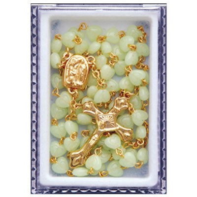 Luminous Heart Shaped Rosary Beads, Our Lady of Lourdes Junction