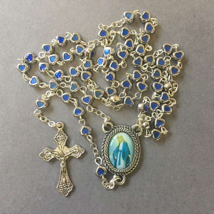 Heart Shaped Rosary Beads Our Lady of Grace