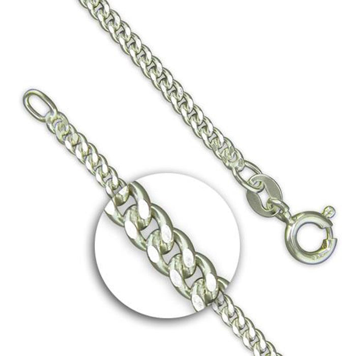 Heavy Weight Sterling Silver Curb Chain, Available In Various Lengths