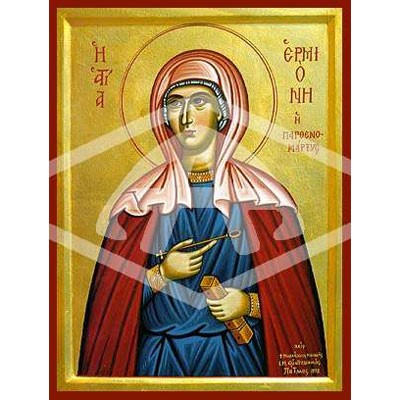 Hermione The Martyr, Mounted Icon Print Size: 20cm x 26cm