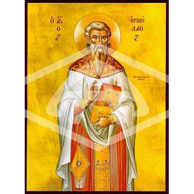Hermolaus The Hieromartyr, Mounted Icon Print Size: 20cm x 26cm