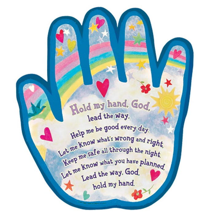 Hold my Hand God, Wood Prayer Plaque 27cm / 10.75 Inches High