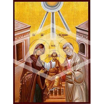 Holy Family, Mounted Icon Print Size 20cm x 26cm