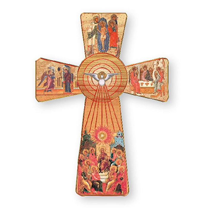Holy Spirit, Wooden Cross 8cm / 3.25 Inches High