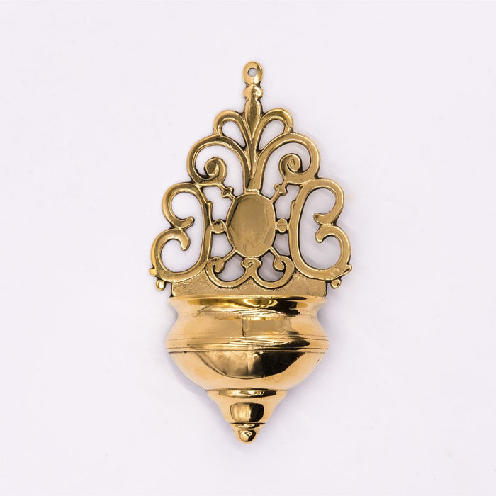 Holy Water Stoop, Brass 4 Inches Wide