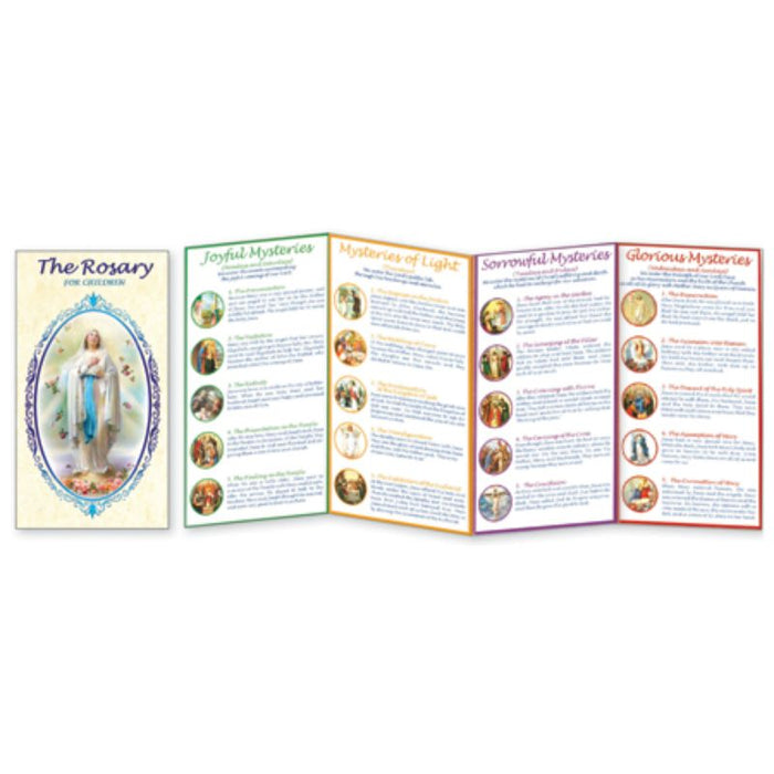 How to Pray the Rosary, Full Colour Laminated Leaflet For Children