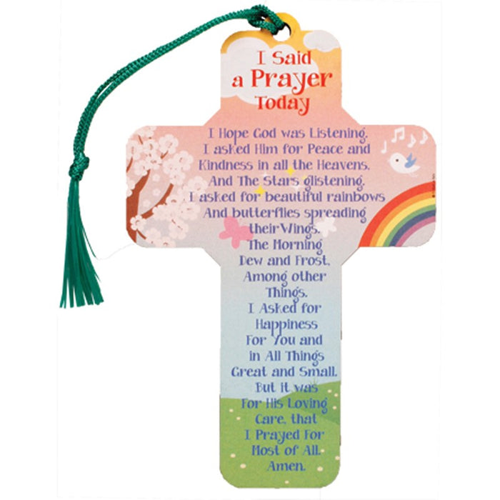 I Said A Prayer For You Today, Wooden Cross 12.5cm / 5 Inches High
