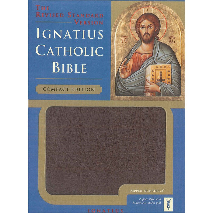 Ignatius Catholic Bible RSV Compact Edition, Burgundy Zipped Case Bonded Leather