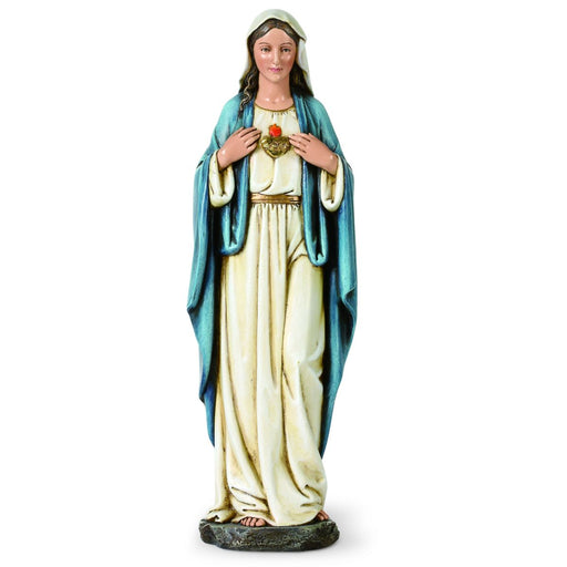 Immaculate Heart of Mary Statue 25cm - 10 Inches High Resin Cast Figurine Catholic Statue