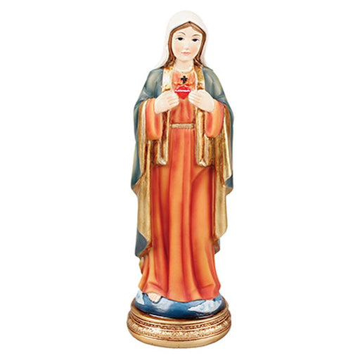 Immaculate Heart of Mary Statue 12cm - 5 Inches High Resin Cast Figurine Catholic Statue