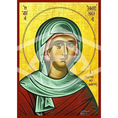 Iphigenia The Martyr, Mounted Icon Print Size: 14cm x 20cm