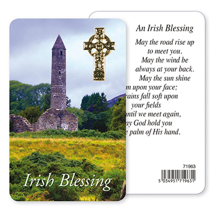 Irish Blessing, May The Road Rise Up To Meet You, Laminated Prayer Card