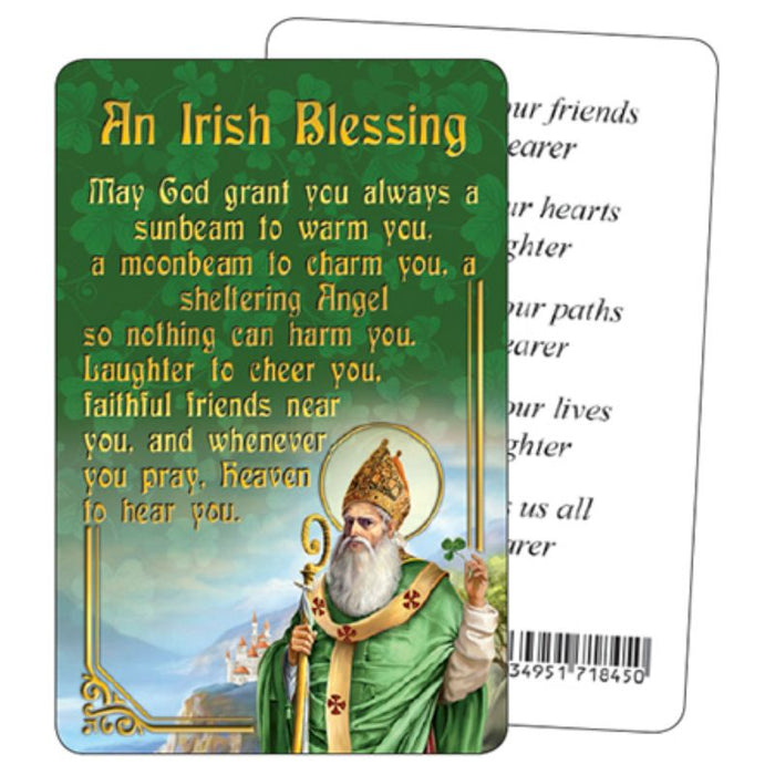 Catholic Prayers, Irish Blessing Laminated Prayer Card