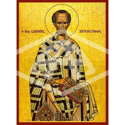 John Chrysostom, Mounted Icon Print Size: 20cm x 26cm