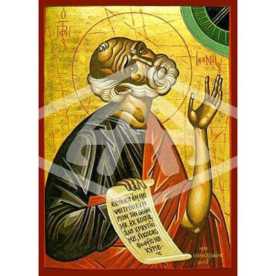 Jonah Holy Prophet, Mounted Icon Print Size 10cm x 14cm