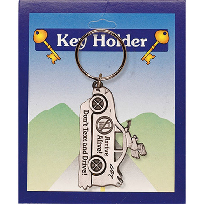 Don't Text and Drive Keyring, Size: 3.5 Inches in length