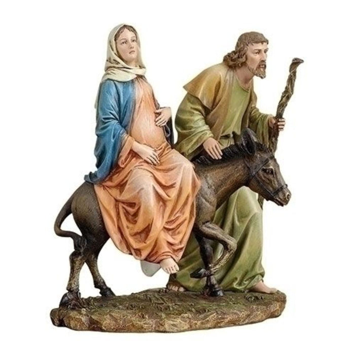 La Posada, No room at the Inn Statue 25cm / 10 Inches High Beautifully Hand Painted Resin Cast Figurine