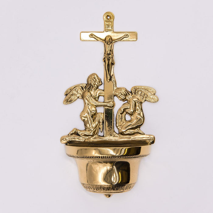 Holy Water Stoop, Brass 6 Inches Wide