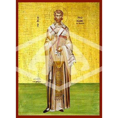 Leonides Bishop of Athens, Mounted Icon Print Size: 20cm x 26cm