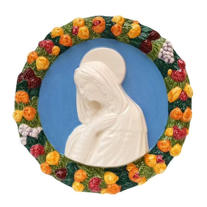 Lippi Madonna Della Robbia Ceramic Plaque 25cm / 10 Inches Diameter