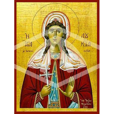 Lucy The Martyr, Mounted Icon Print Size: 20cm x 26cm