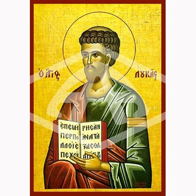 Luke the Apostle and Disciple, Mounted Icon Print 10 x 14cm