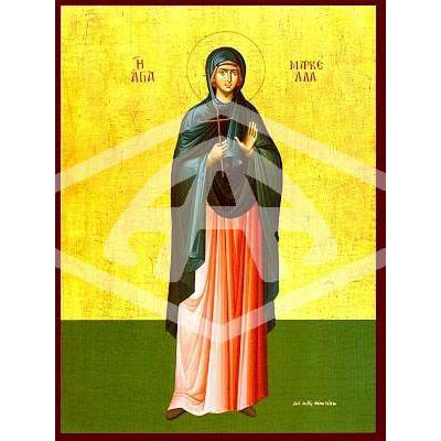 Marcella The Martyr, Mounted Icon Print Size: 20cm x 26cm