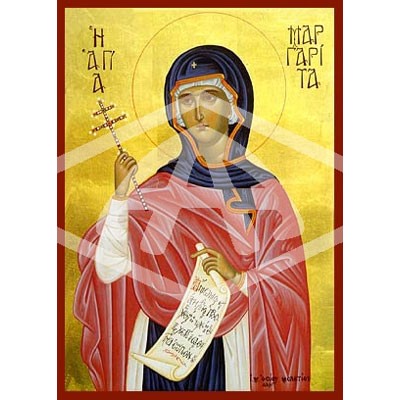 Margaret of Antioch, Mounted Icon Print 20cm x 26cm