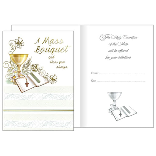 Catholic Mass Cards, A Mass Bouquet Greetings Card, God Bless You Always