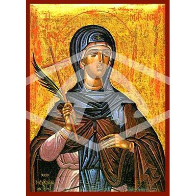 Matrona of Chios, Mounted Icon Print Size: 10cm x 14cm