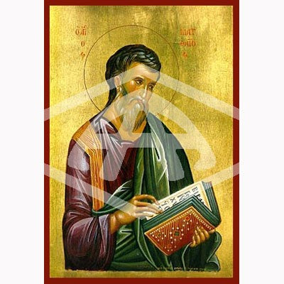 Matthew the Apostle and Disciple, Mounted Icon Print Available In Various Sizes