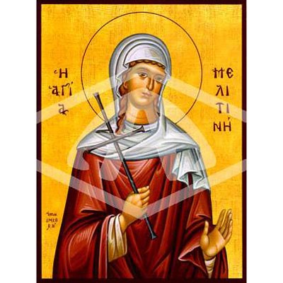 Melitina of Marcianoplois, Mounted Icon Print Size: 20cm x 26cm