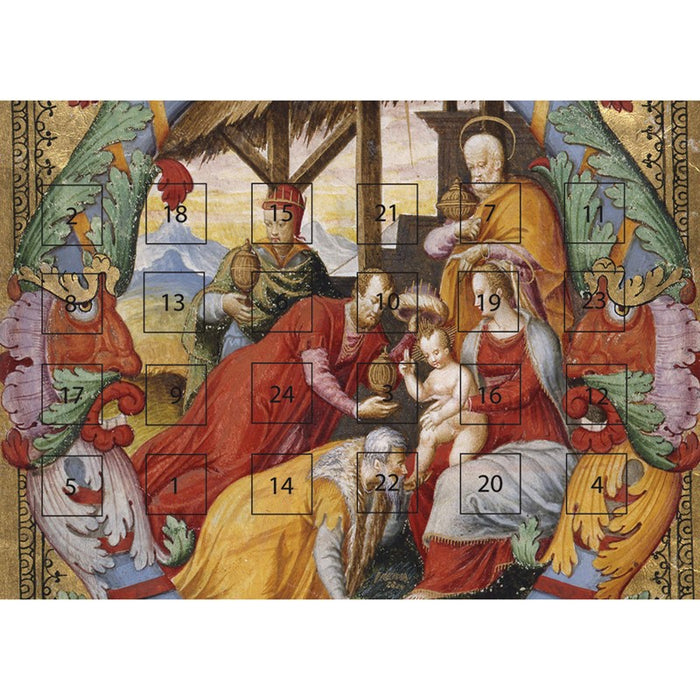 Adoration of the Magi, Mini Advent Calendar Christmas Card
