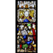 Cathedral Stained Glass, Moses Ten Commandments Window, St Lawrence Ludlow, Stained Glass Window Transfer 21.3cm High