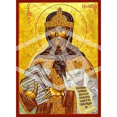 Moses Holy Prophet, Mounted Icon Print Size 10cm x 14cm