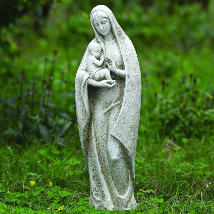 Madonna and Child Statue 35cm - 14 Inches High Resin Cast Figurine Indoor or Garden Use Catholic Statue