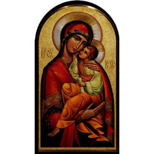 Cathedral Stained Glass, Madonna & Child Icon Washington Basilica USA, Stained Glass Window Transfer 18.2cm High