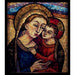 Cathedral Stained Glass, Madonna & Child Mosaic Washington Basilica USA, Stained Glass Window Transfer 15.4cm High