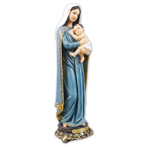 Mother Mary and Child Statue 20cm - 8 Inches High Resin Cast Figurine Catholic Statues