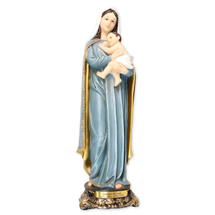 Mother Mary and Child Statue 30cm - 12 Inches High Resin Cast Figurine Catholic Statue