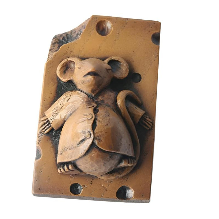 Church Mouse – Asleep on the Cheese 5 Inches in Length, Poor Church Mouse Collection