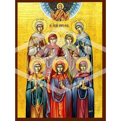 Myrrh Bearers, Mounted Icon Print Size: 20cm x 26cm