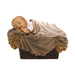 Christmas Crib Figure, Baby Jesus In The Manger, Crib Length 13cm - 5 Inches Quality Resin Cast Movable Bambino