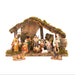 Christmas Crib Set, 11 Nativity Crib Set, Hand Painted Crib Figures 11.5cm - 4.5 Inches High and 38cm - 15 Inch Wide Stable With LED Lights