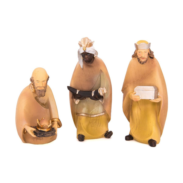 Nativity Crib Set, 15 Wood Effect Crib Figures 15cm / 6 Inches High and 59cm / 23 Inches Wide Stable