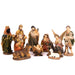 Christmas Crib Figures, Nativity Crib Figures 20cm - 8 Inches High, Set of 11 Hand Painted Resin Figures With Gold Highlights