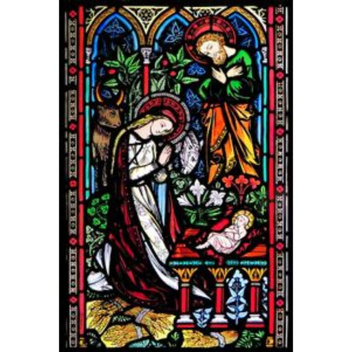 Cathedral Stained Glass, Nativity Panel Carlisle Cathedral, Stained Glass Window Transfer 19.5cm High