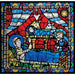 Cathedral Stained Glass, Nativity Window Chartres Cathedral France, Stained Glass Window Transfer 13.5cm High